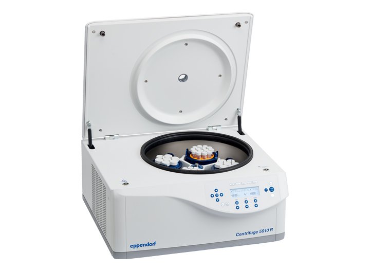 Centrifuge 5910 R The high performance centrifuge combines high capacity and performance in a compact and ergonomic product design.